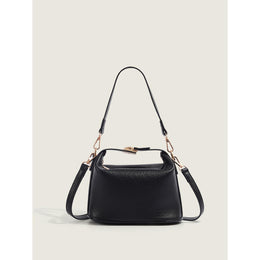 Black Solid One Handle Sling Bag