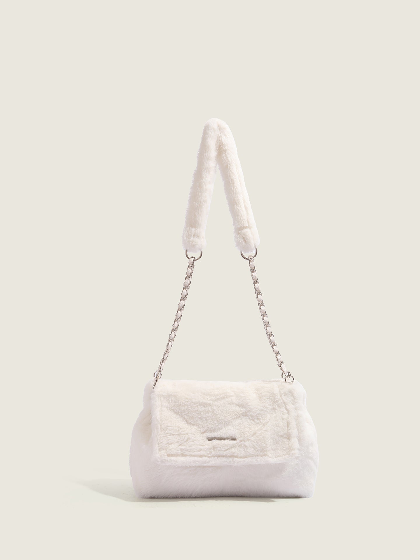 White Solid NA Sling Bag