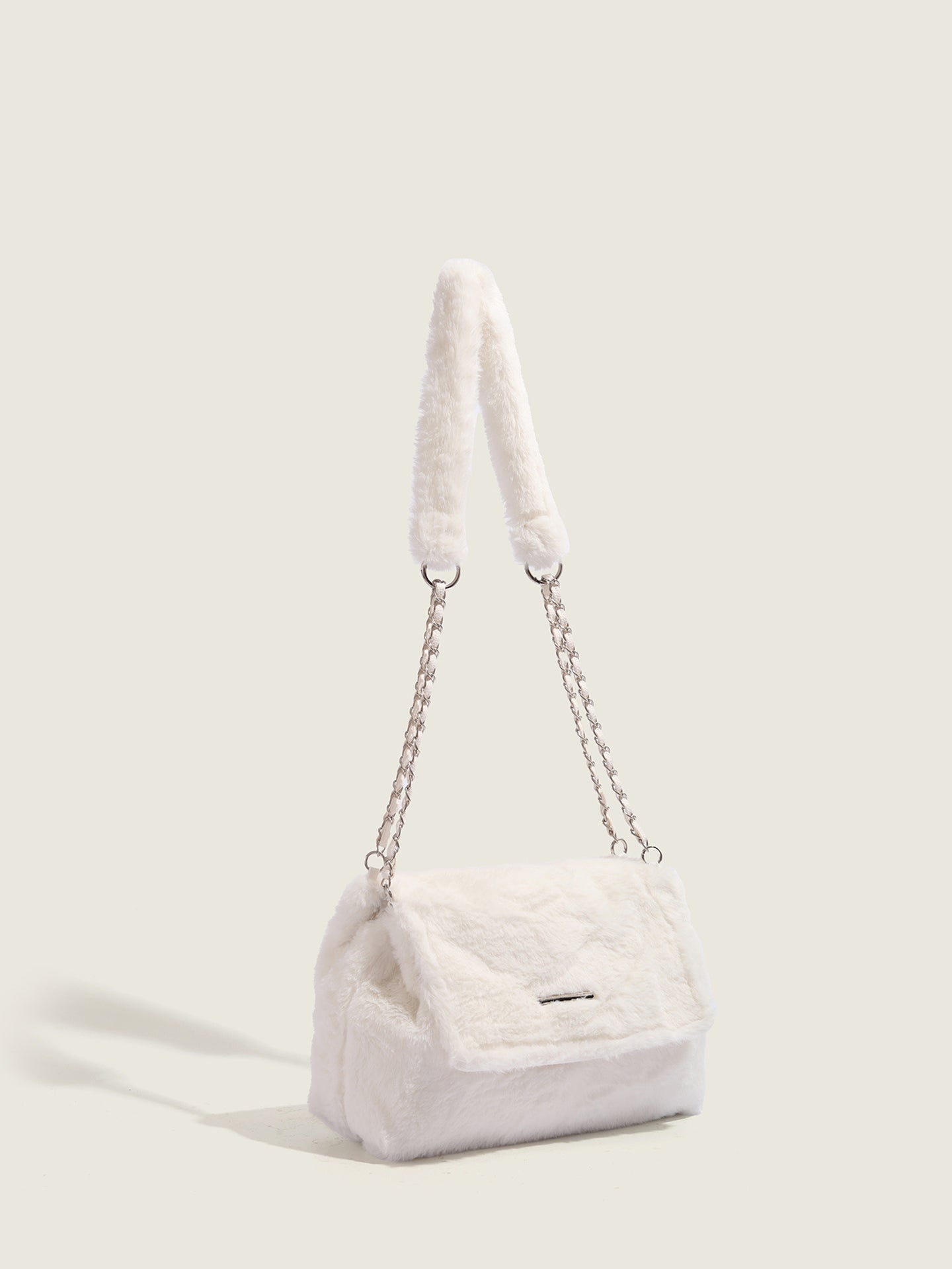 White Solid NA Sling Bag