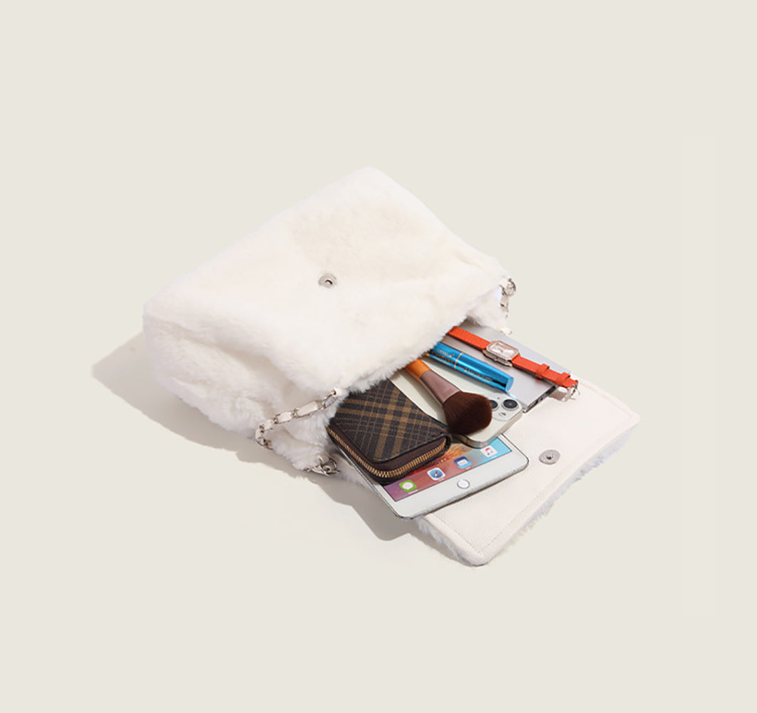 White Solid NA Sling Bag