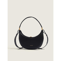 Black Solid One Handle Sling Bag