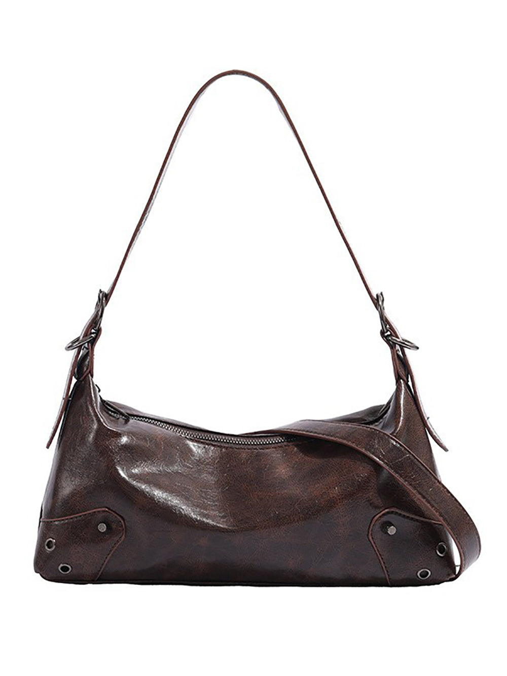 Brown Solid NA Shoulder Bag