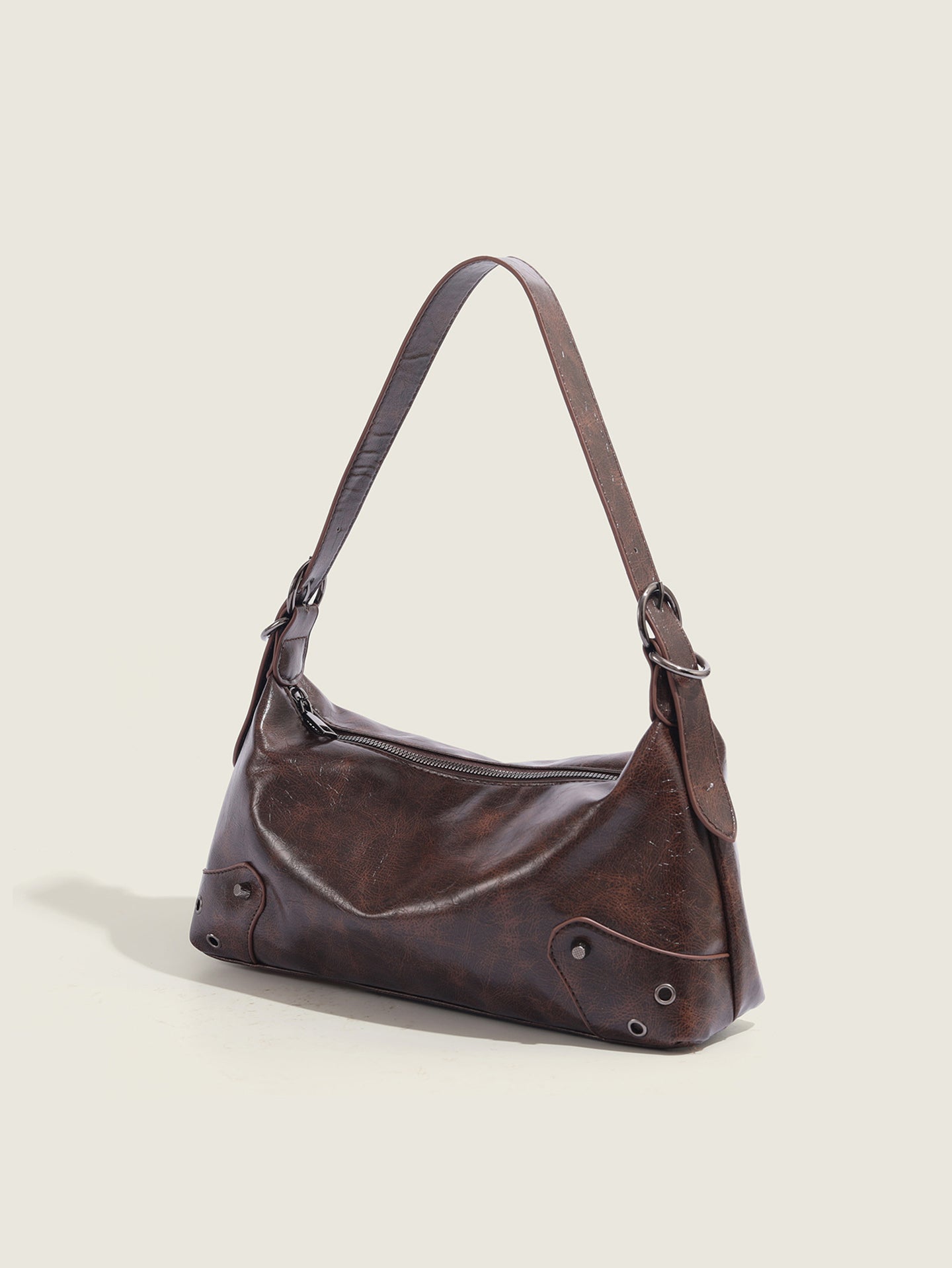 Brown Solid NA Shoulder Bag