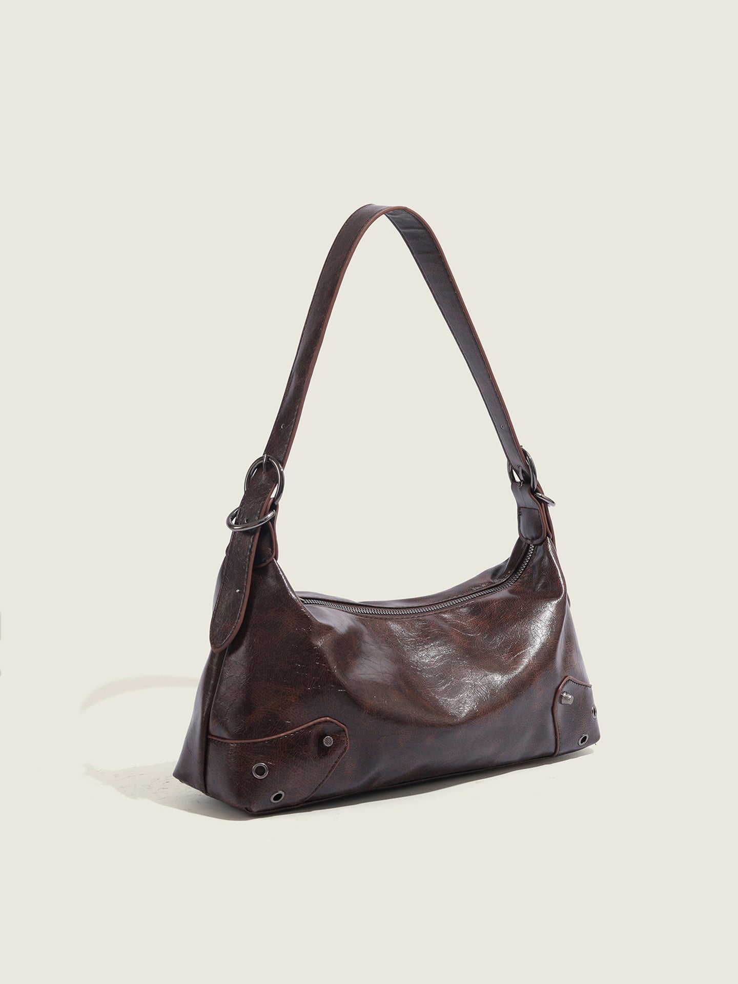 Brown Solid NA Shoulder Bag