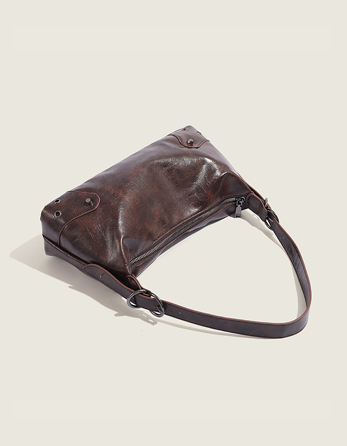 Brown Solid NA Shoulder Bag