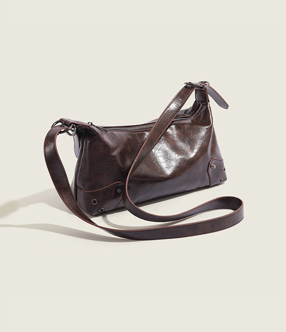 Brown Solid NA Shoulder Bag