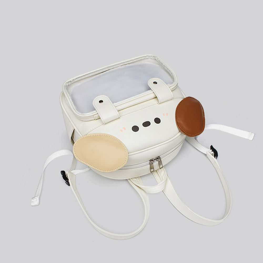 Off White Solid Two Handles Shoulder Bag