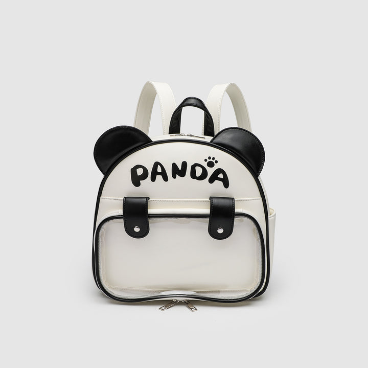 White Colourblocked Two Handles Shoulder Bag
