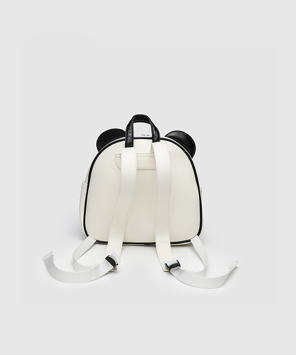 White Colourblocked Two Handles Shoulder Bag