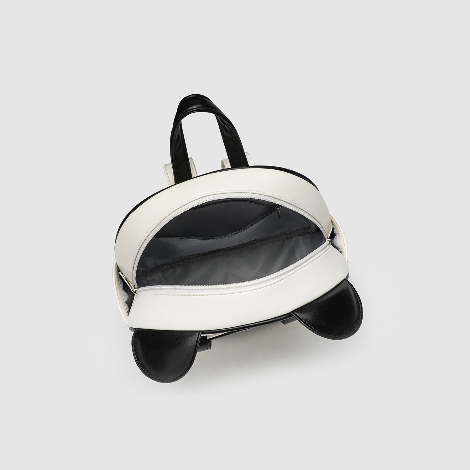 White Colourblocked Two Handles Shoulder Bag