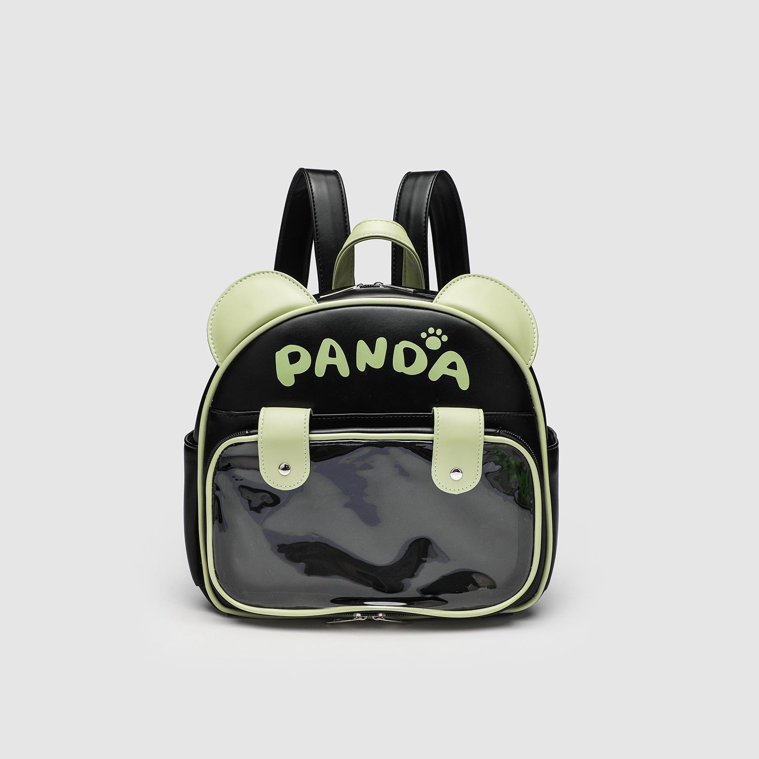 Black Colourblocked Two Handles Shoulder Bag