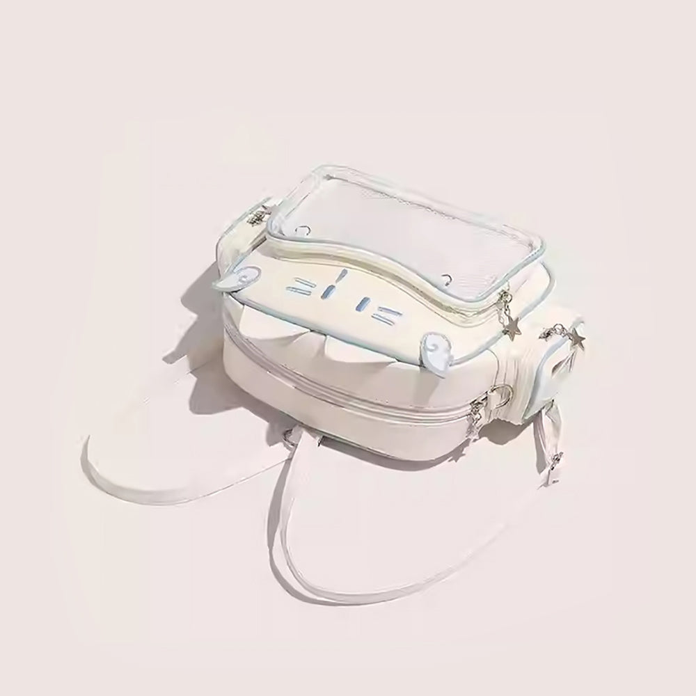 White Solid NA Shoulder Bag