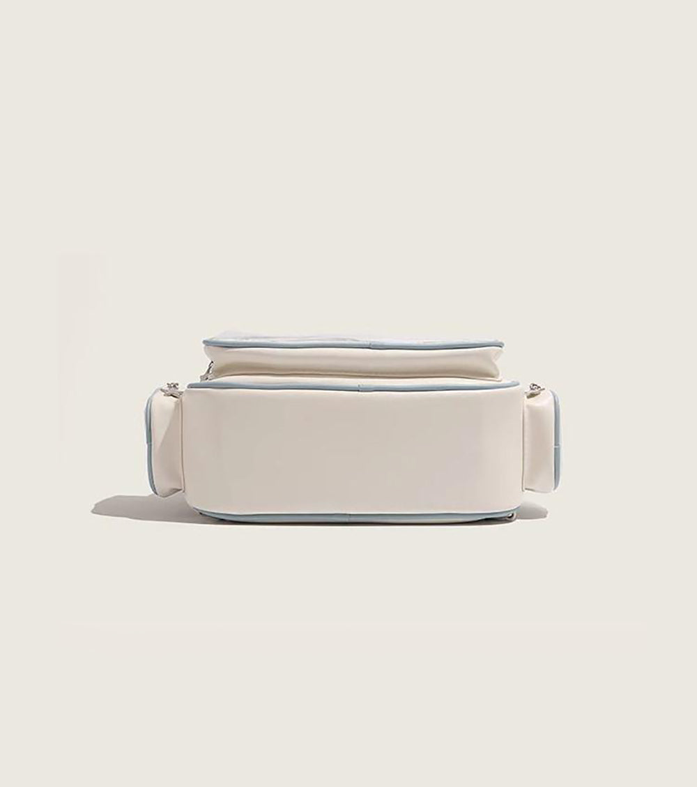 White Solid NA Shoulder Bag