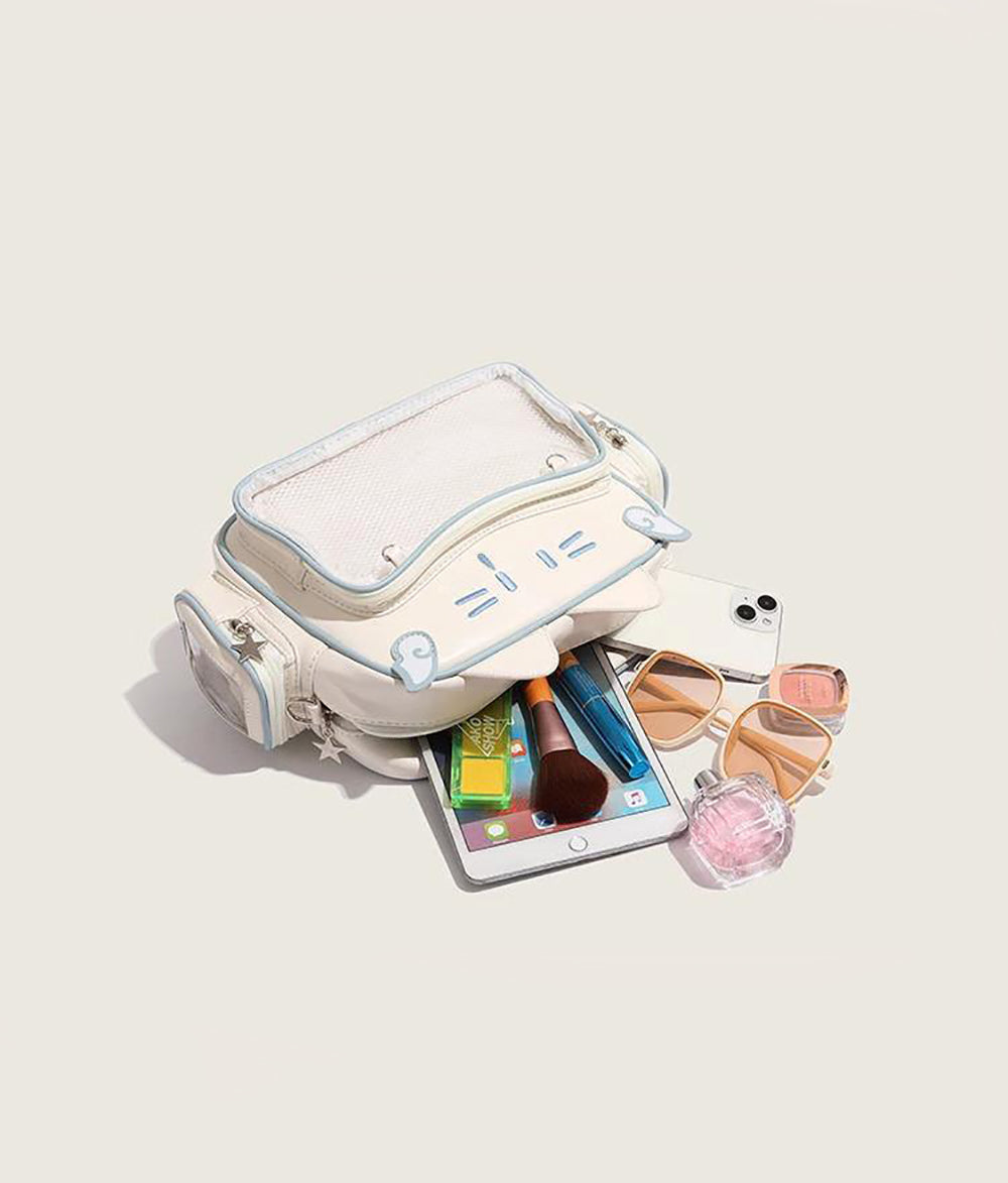 White Solid NA Shoulder Bag