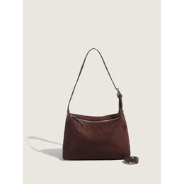 Dark Brown Solid One Handle Sling Bag