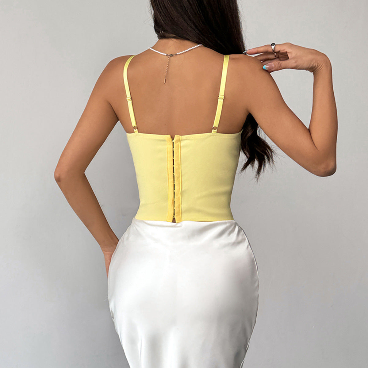 Women Solid Self Design Applique Bardot Top