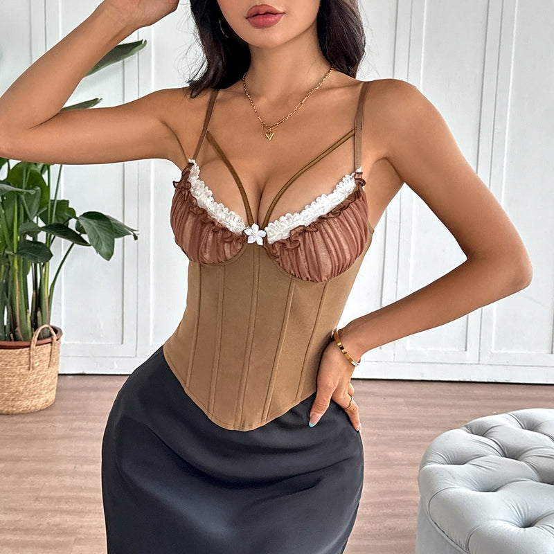 Women Shoulder Straps Bardot Regular Top