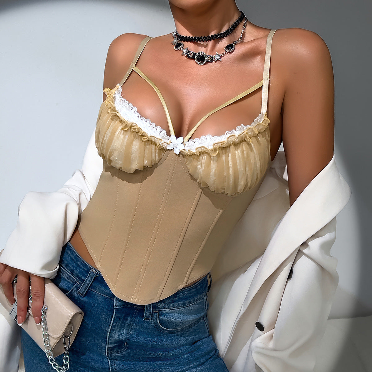 Women Solid Corset Top