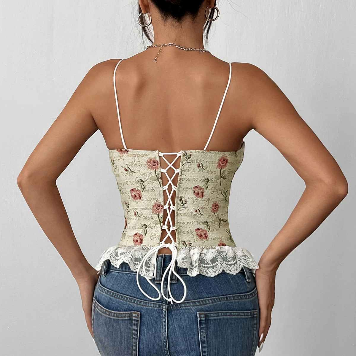 Women Sweetheart Neck Ruffles Georgette Top