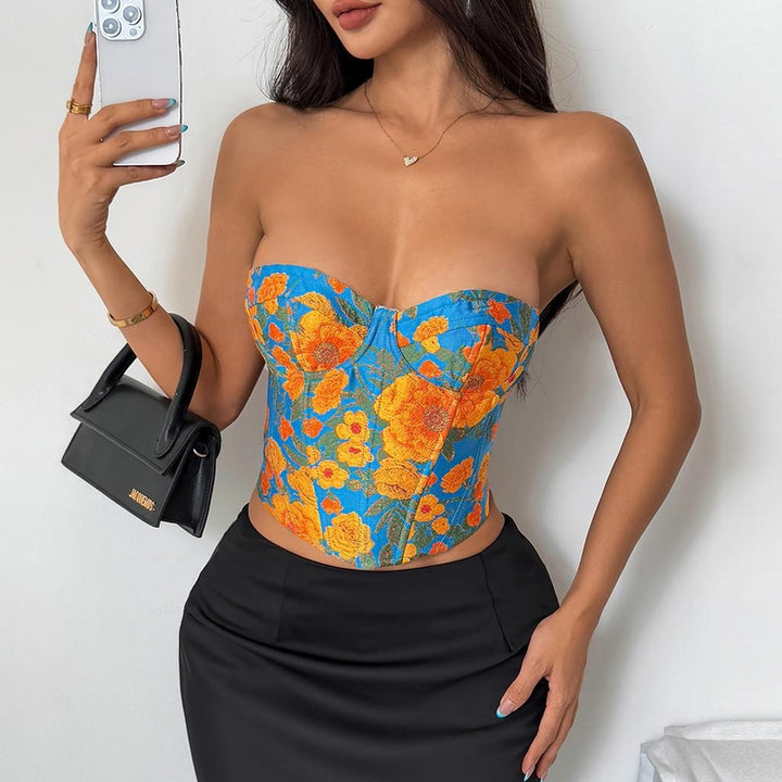 Floral Printed Tube Top