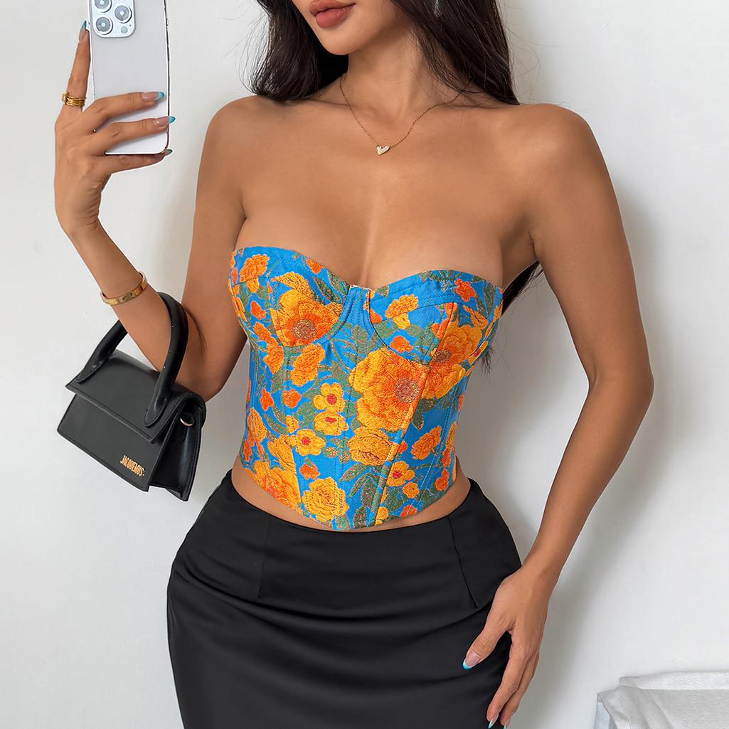 Floral Printed Tube Top