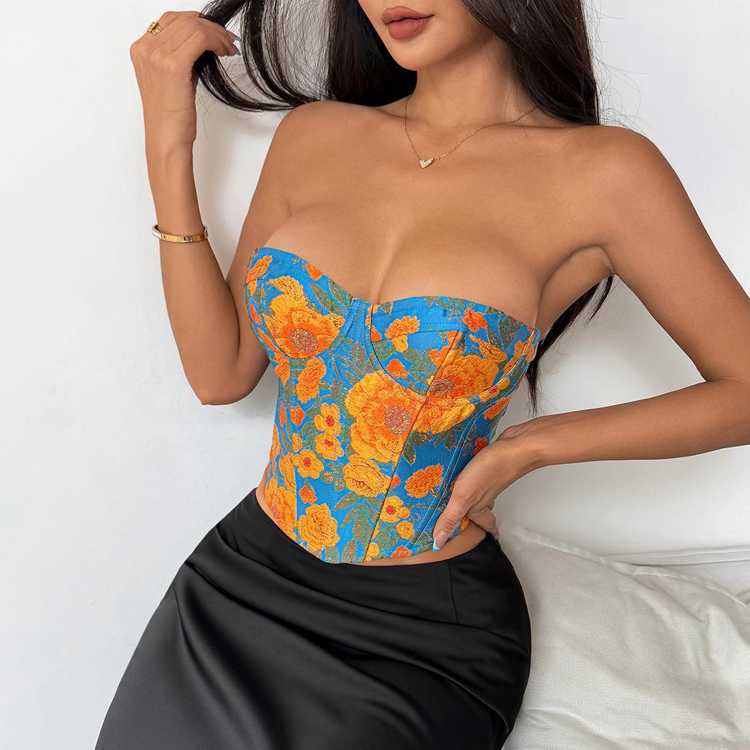 Floral Printed Tube Top