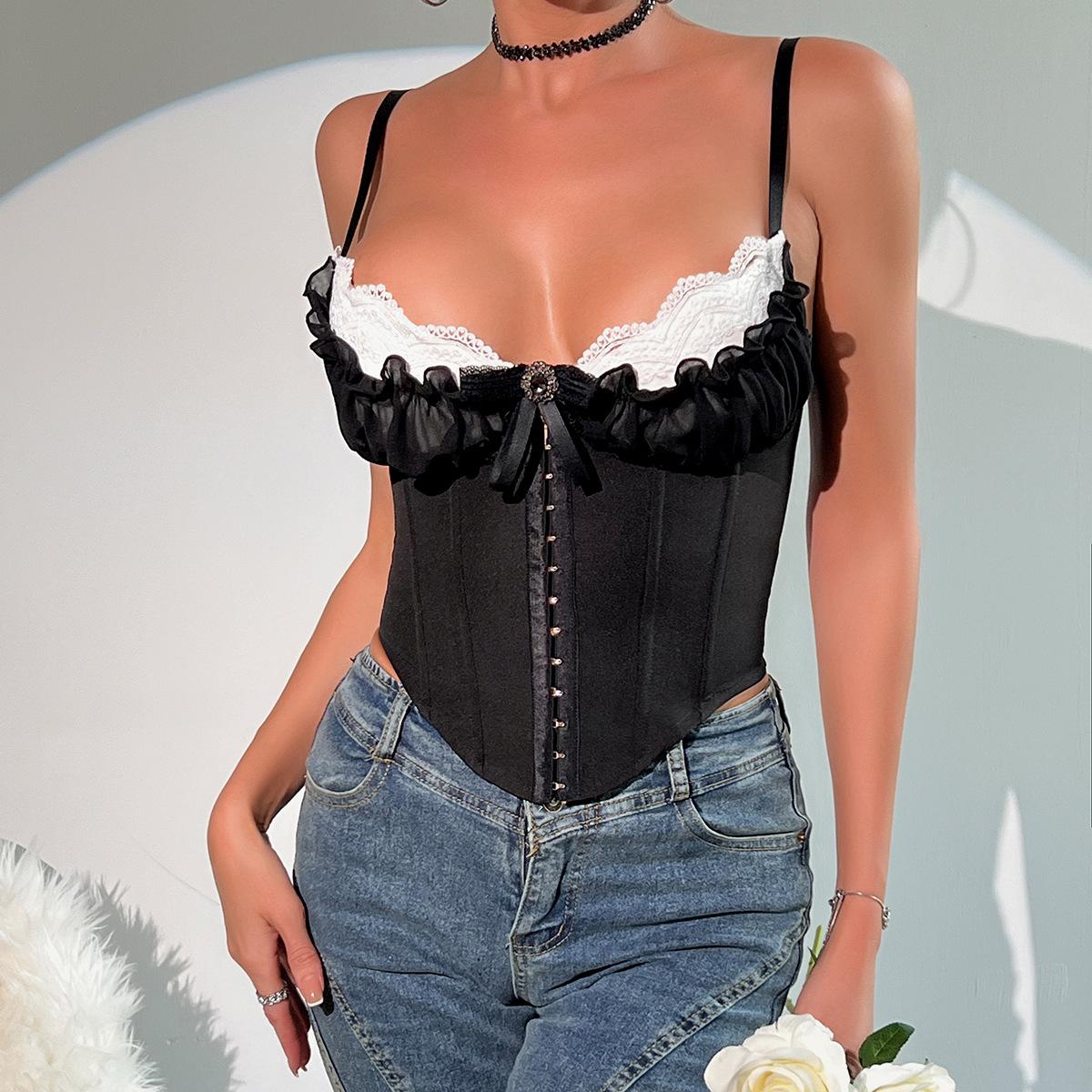 Women Shoulder Straps Corset Top