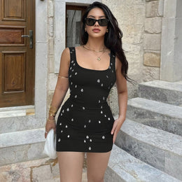 Women Abstract Printed Bodycon Mini Dress