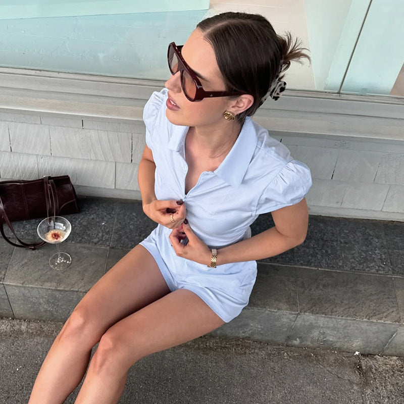 Women Solid Short Sleeves Regular Top