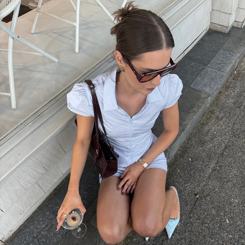 Women Solid Short Sleeves Regular Top