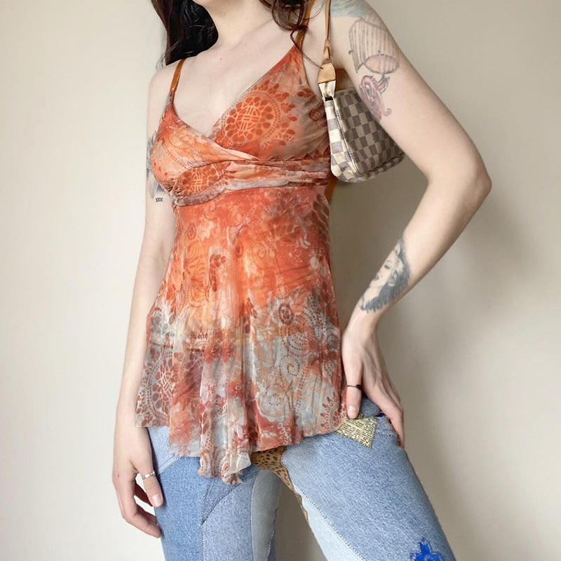 Women Ethnic Motifs Printed Ruffles Peplum Top