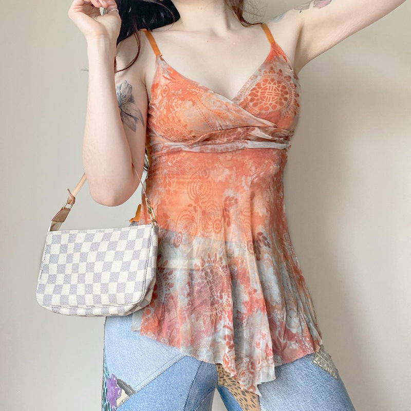 Women Ethnic Motifs Printed Ruffles Peplum Top