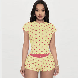 Printed T-shirt With Shorts Co-Ords