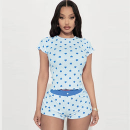 Printed T-shirt With Shorts Co-Ords