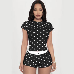 Printed T-shirt With Shorts Co-Ords