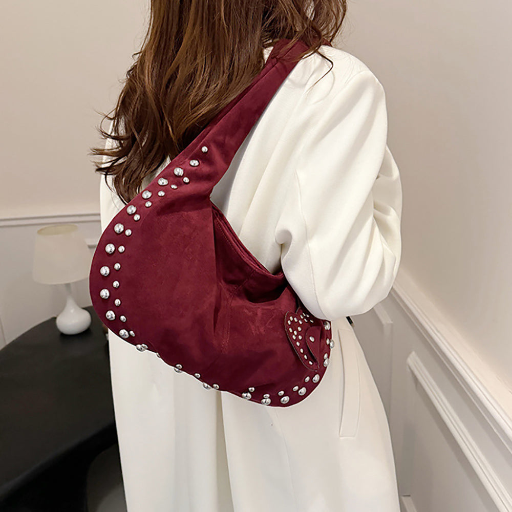 PU Half Moon Hobo Bag