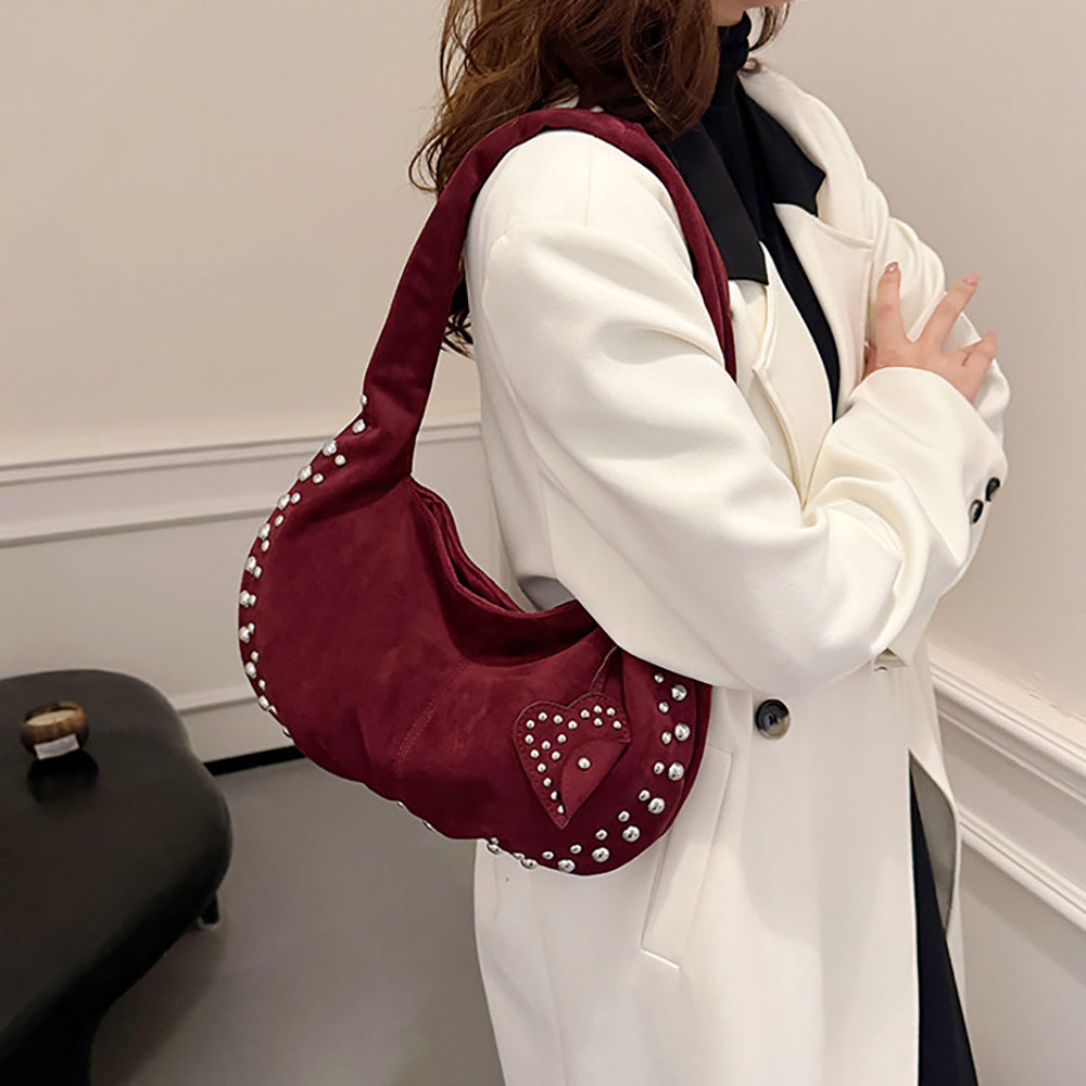 PU Half Moon Hobo Bag
