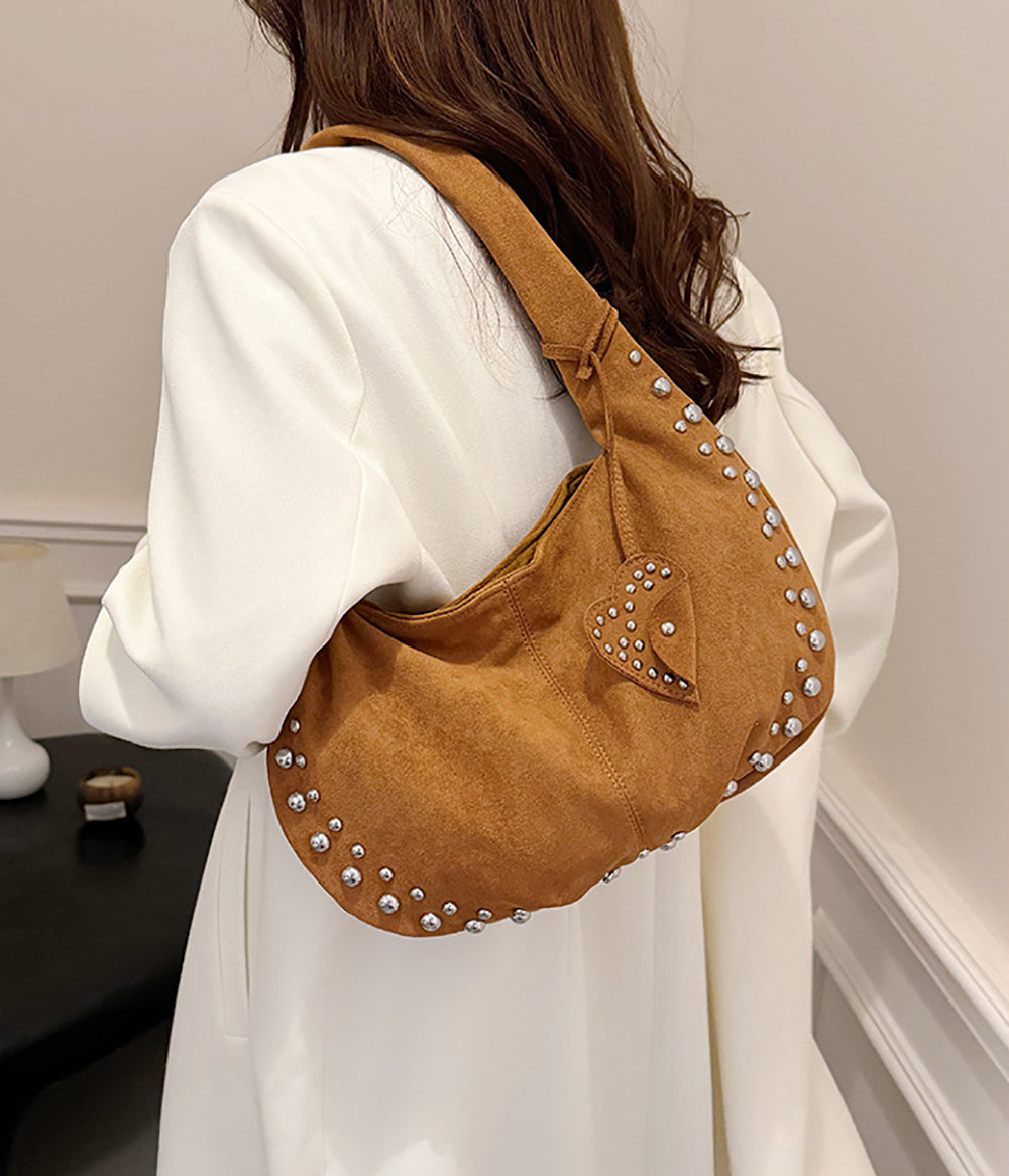 PU Half Moon Hobo Bag
