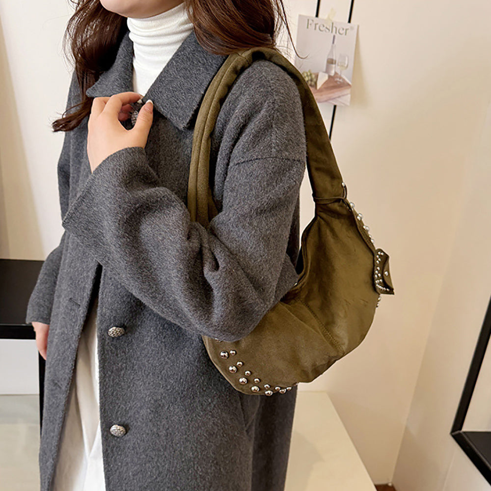 PU Half Moon Hobo Bag