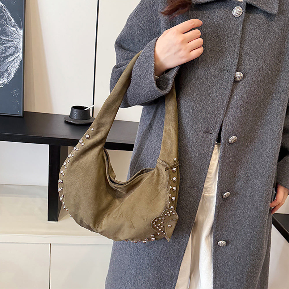 PU Half Moon Hobo Bag