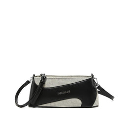 Black Solid One Handle Shoulder Bag