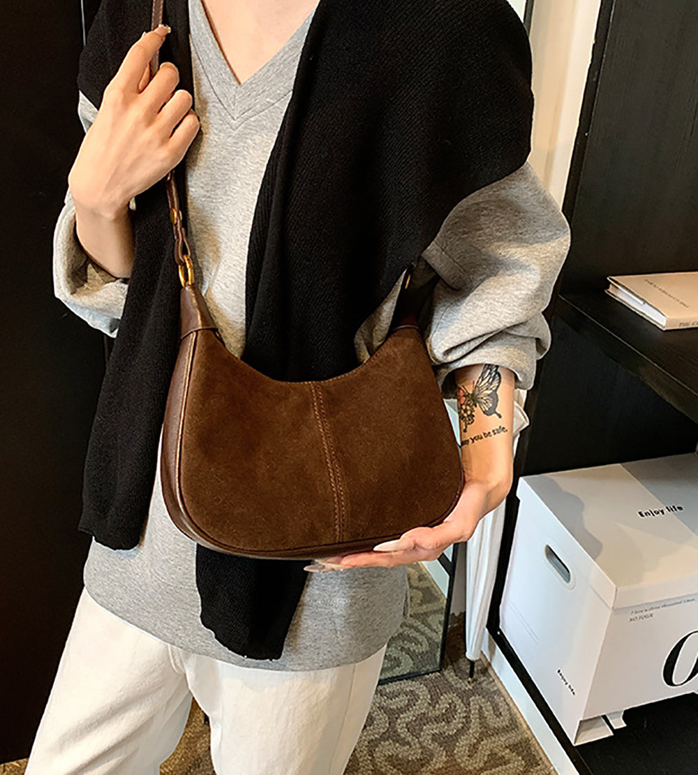 PU Half Moon Shoulder Bag