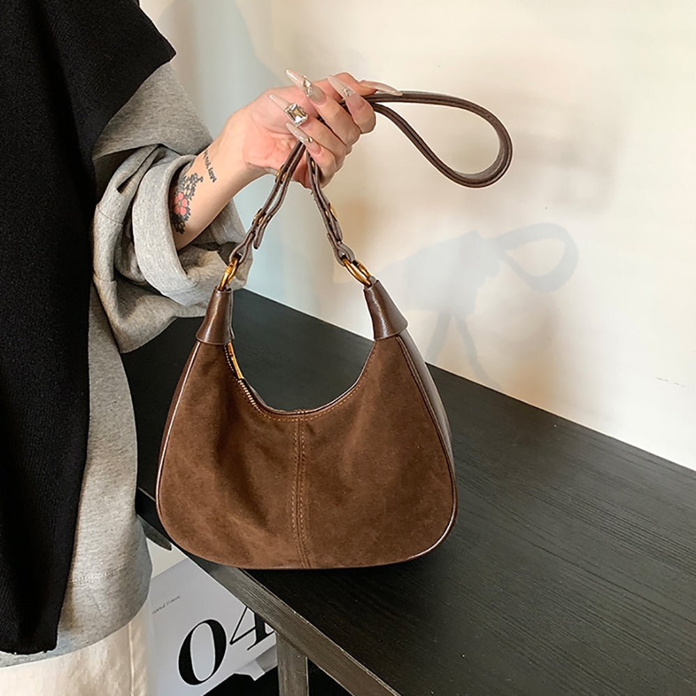 PU Half Moon Shoulder Bag