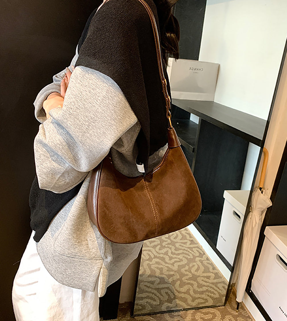 PU Half Moon Shoulder Bag