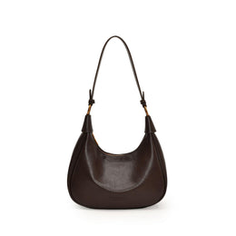 Coffee Solid One Handle Shoulder Bag