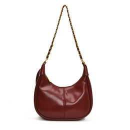 Maroon Solid One Handle Shoulder Bag