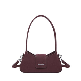 Maroon Solid Two Handles Shoulder Bag