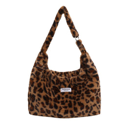 Brown Printed One Handle Shoulder Bag