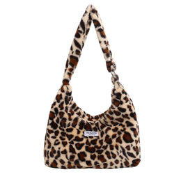 Khaki Printed One Handle Shoulder Bag