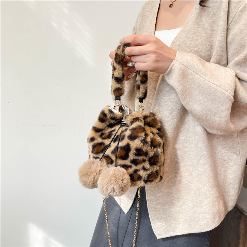 Brown Printed One Handle Shoulder Bag